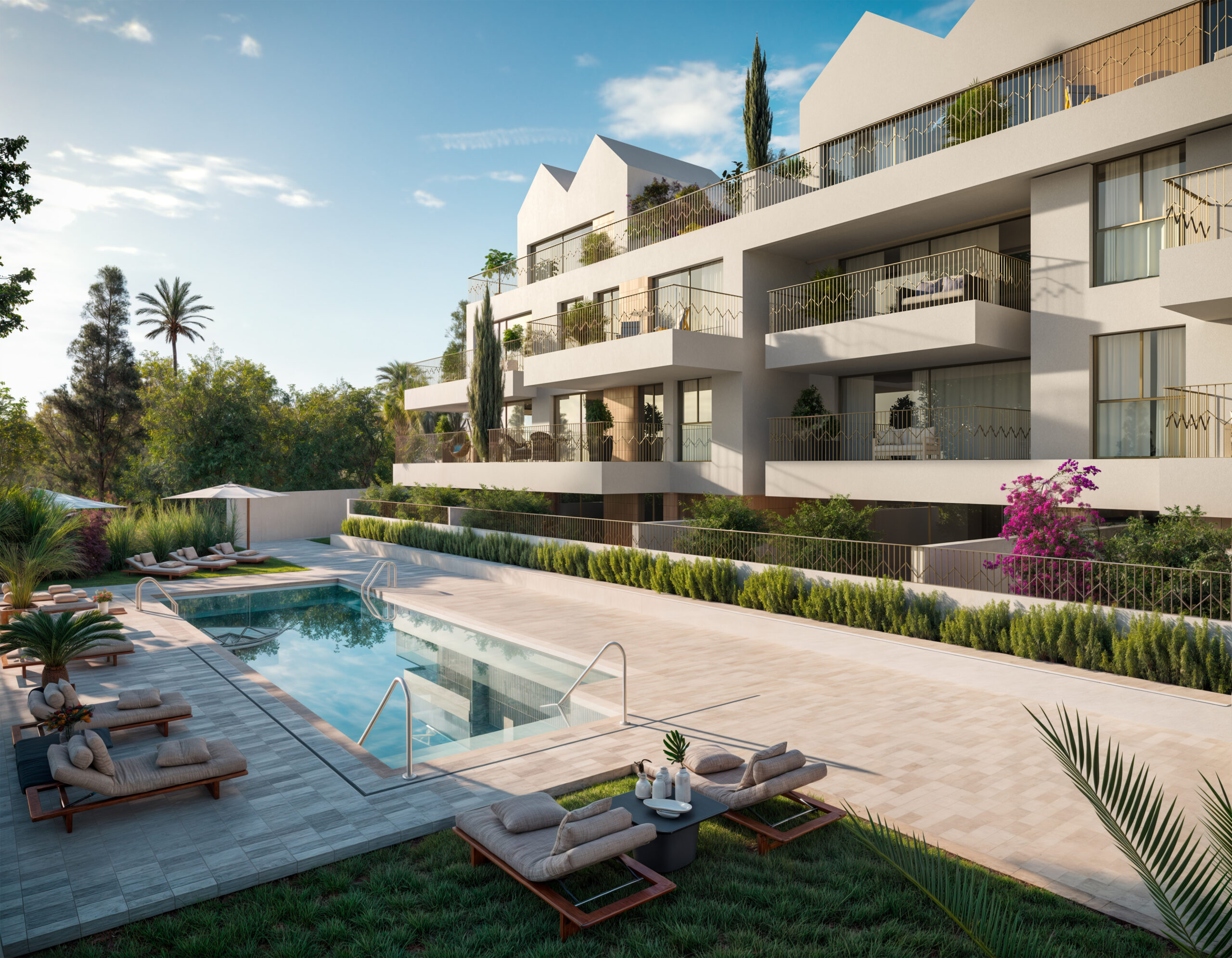 Zonas comunes Art Marina Art Marina · Residencial Obra nueva en La Carihuela junto a Puerto Marina, Torremolinos