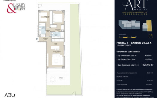 Garden villa de 2 dormitorios