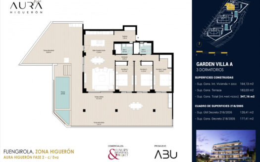 Exclusiva planta baja de 3 dormitorios con terraza de 180 m² y piscina privada