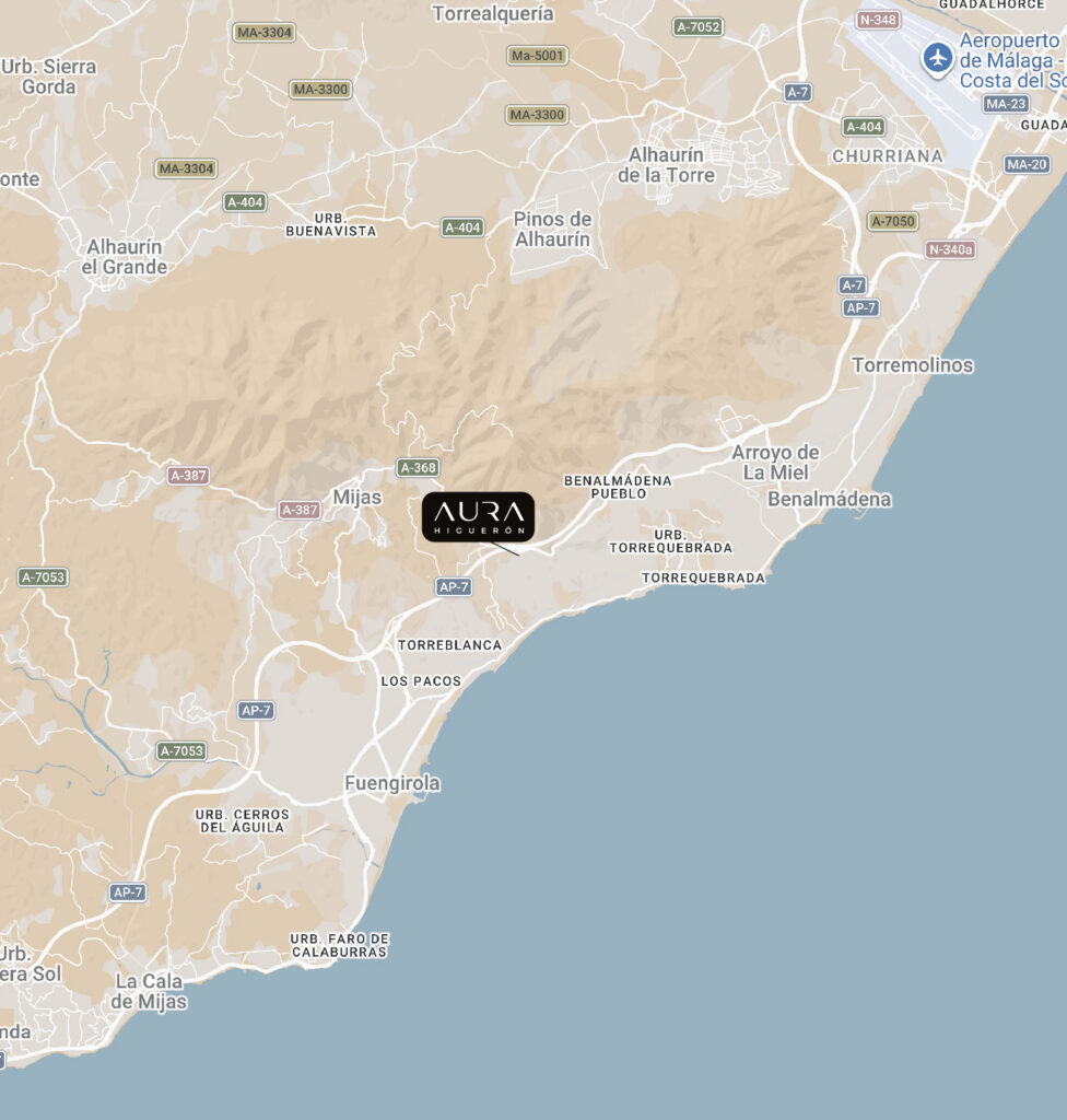 Mapa Vviendas Aura, Residencial exclusivo en El Higuerón entrega muy próxima​