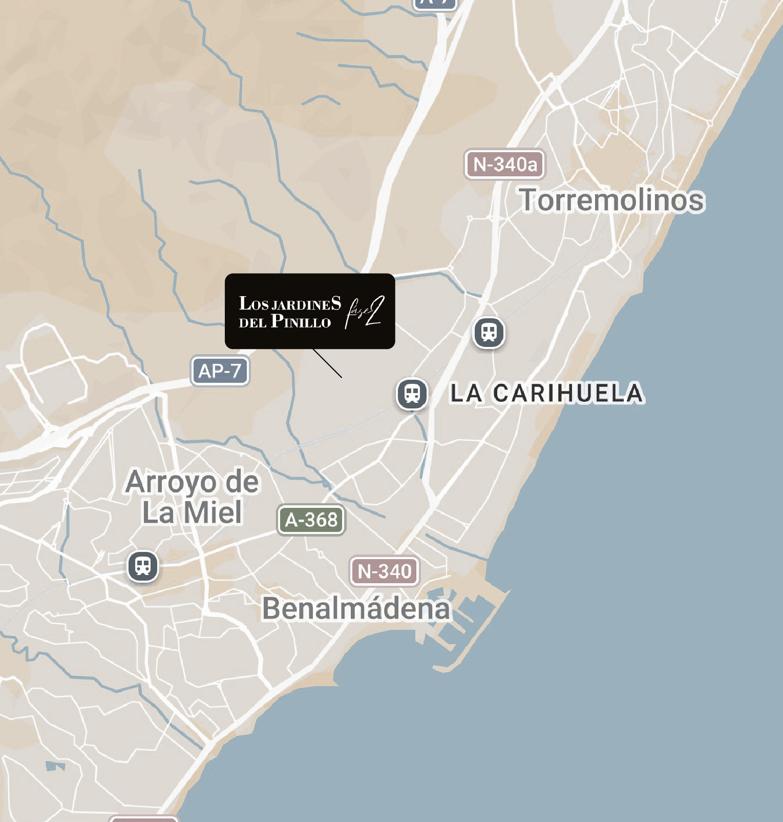 mapa Los jardines del pinillo fase 2 Residencial Obra nueva en torremolinos​